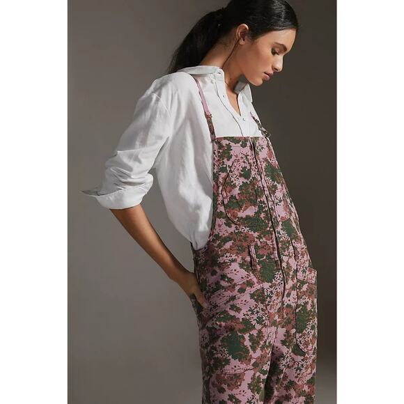 New Anthropologie Pilcro Painters Overalls $180 SIZE 25 Mauve - Picture 2 of 6